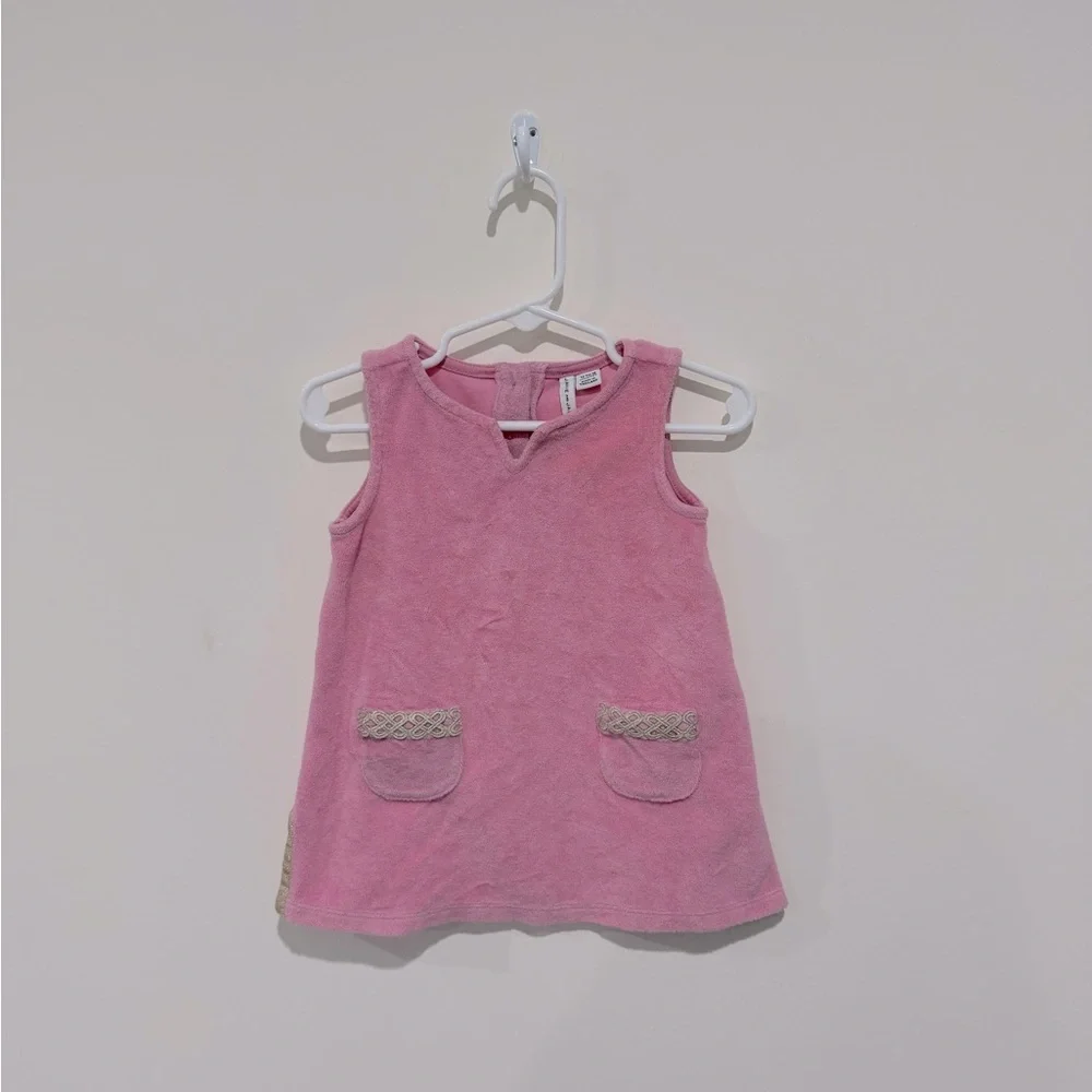 • Janie and Jack • Girls Terrycloth Swim Cover up dress - Pink 12 to 18 Months